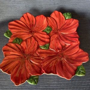 Bombay Vintage “Christmas Blossoms” Serving Platter- NIB